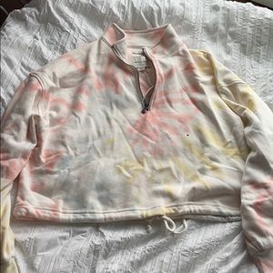 american eagle cropped tie dye crew neck